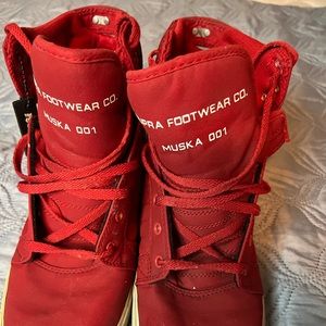 Red Supra sky high tops size 13